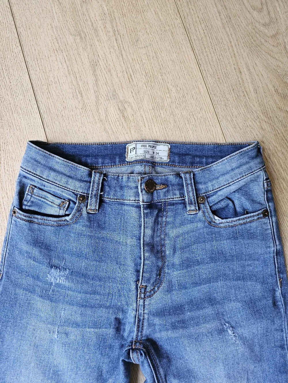 Free People Great Heights Frayed Skinny Jeans